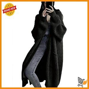 Plus Size Oversized Chunky Knit Cardigan Sweater with Pockets